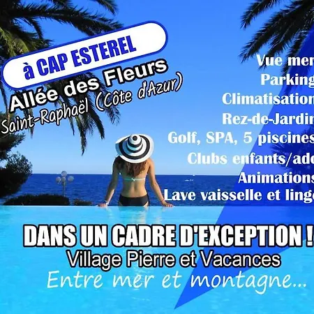 Dans Un Cadre D'exception, Vue Panoramique A Agay Cote D'azur, Village Cap Esterel, T2 Avec Jardin, Golf, Climatisation, Wifi, 5 Piscines 아파트 Saint-Raphaël