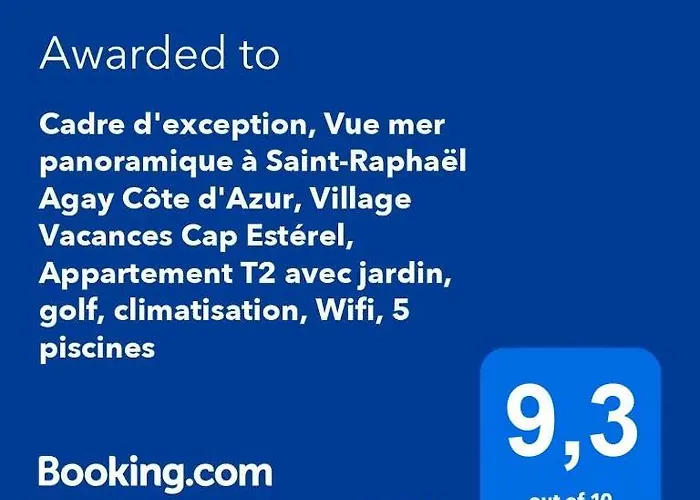 Apartmán Dans Un Cadre D'exception, Vue Panoramique A Agay Cote D'azur, Village Cap Esterel, 2 Chambres, Avec Jardin, Golf, Climatisation, Wifi, 5 Piscines Saint-Raphaël
